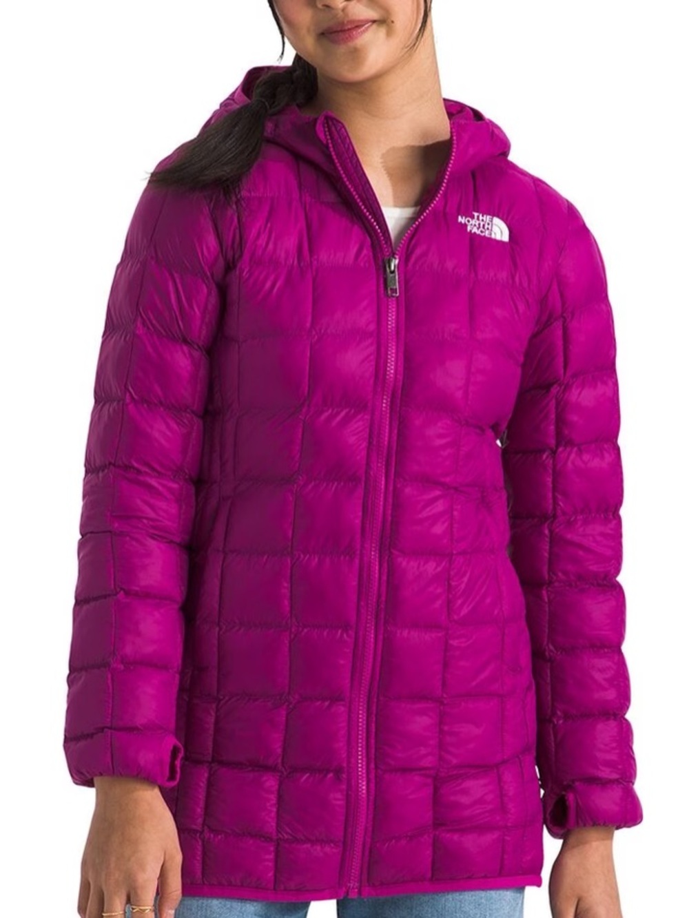 The North Face Girls Thermoball Parka Hooded Jacket Magenta Pink Size XXL/18/20